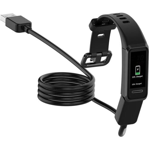 1m USB Extension Cord Black Portable Charging Cable for NIKE SportWatch GPS/Huawei Band 4/Honor Band 5i/POLAR M200