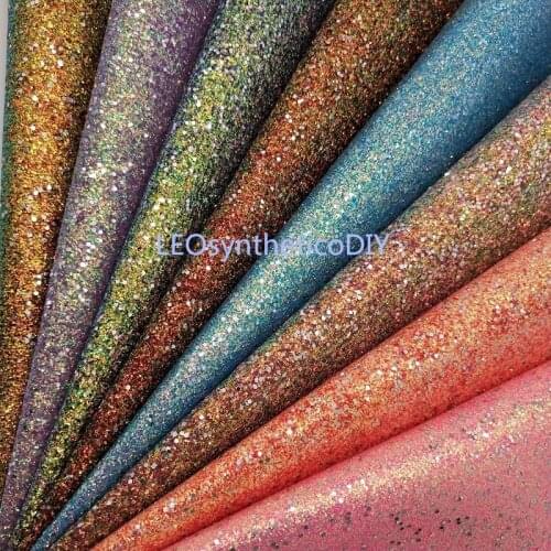 1PC 21X29CM Synthetic Letaher, Cuero Sintetico Chunky Glitter Leather For Making Bows Accessories LEOsyntheticoDIY T210