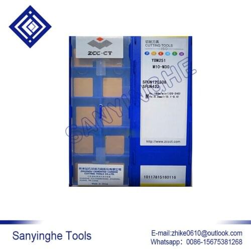 Free shipping high quality 10pcs/lots YBM251 SPUN120308 cnc carbide turning inserts