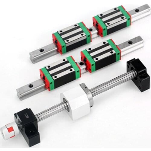 2 pc HGR15 150 -1150 15mm Linear guide +4 HGH15CA hgw15cc SFU1204 ball screw with BKBF10 DSG12H housing +coupler for cnc parts