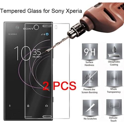 2 Pieces Protective Glass for Sony Xperia Z5 Compact 9H Tempered Glass for Sony Z1 Z4 Compact Z2 Z3 Plus Film Screen Protector