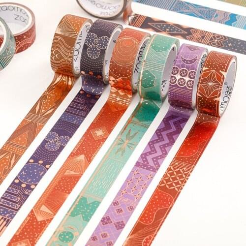 3 M Gold Foil Masking Tape Sticker Adhesives Washi Tapes Fasteners DIY Decor Scrapbooking Sticky Stick Lable Stamping Paper