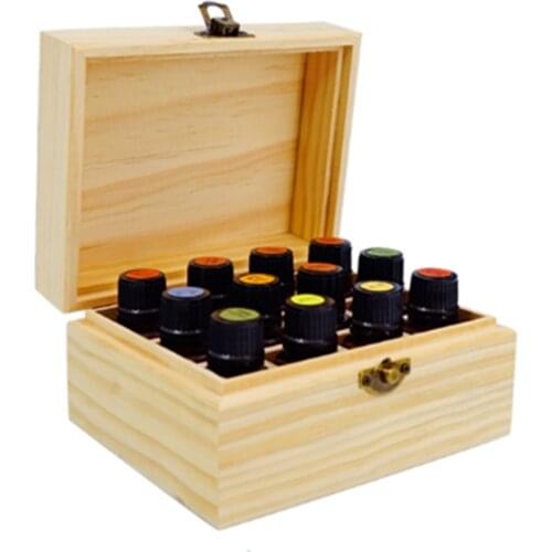Essential Oil Storage Wooden Box 12 Compartment Storage Box Compartment Essential Oil Display Box #W0