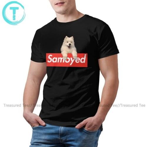 Dog Samoyed T Shirt Hypebeast Brand T-Shirt Short-Sleeve Man Tee Shirt Graphic Basic Funny 100 Cotton Tshirt