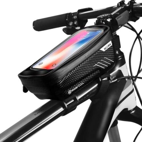 Hot Sale Hard Shell Bicycle Front Bag Waterproof Sensitive Touch Screen Mobile Phone Bag Cycling Equipments