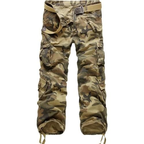 Cotton Pocket Jogger Pants Plus Size Military Men Pants Loose Comfortable Cargo Pants Men