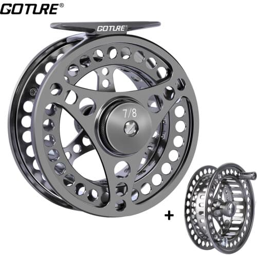 Goture 3/4 5/6 7/8 9/10 WT Fly Fishing Reels CNC-machined Large Arbor Fly Reel 2+1BB 1:1 For Trout Fishing Accessories