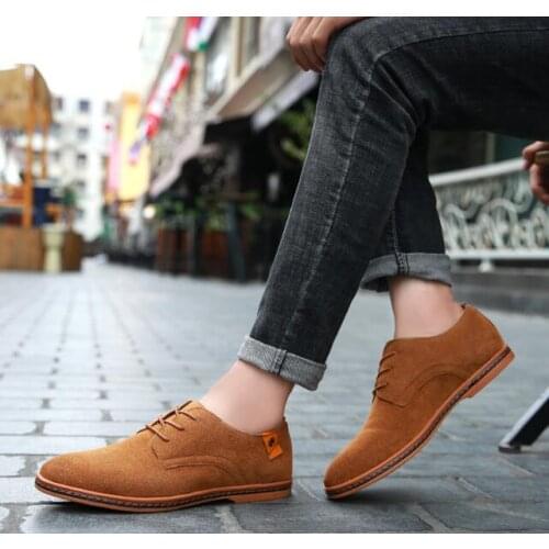 Winter Genuine Leather Men Casual Shoes Luxury autumn Mens shoes Loafers new fashion Breathable Slip on red blue Driving Shoes