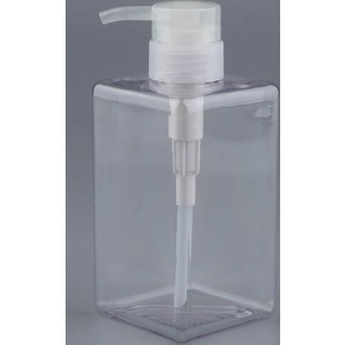 Pack Of 2pcs Plastic Empty Shampoo Bottles with Pumps, 450ml Large Capacity, Lightweight, Clear Color