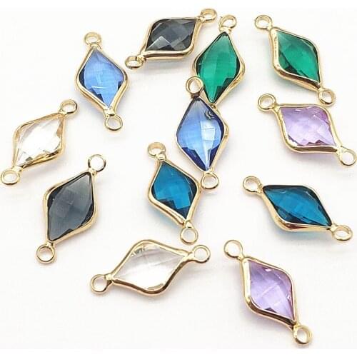 New Arrival! 22x10mm 50pcs Copper Crystal Oval Charm For Handmade Necklace Earring Parts DIY Accessories,Jewelry Findings