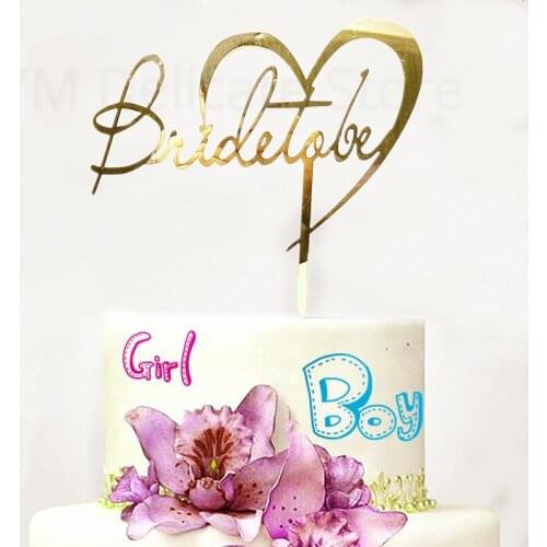 New love Happy Birthday Cake Topper Rose Gold Boy and girl Acrylic Cake Toppers For Birthday Party Cakes Decoration Baby Shower