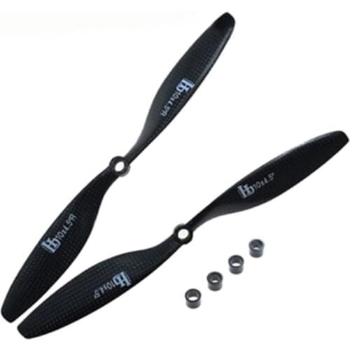 1 Pairs Black HJ Carbon Fiber 1045 Propellers Prop for F450 F500 F550 RC Quad Copter
