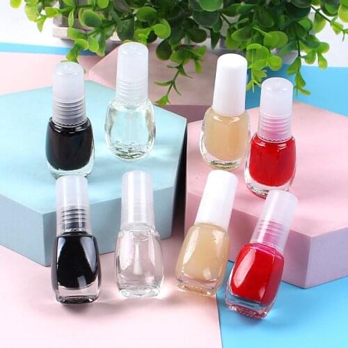 Clear Nail Polish Red Nail Polish Black Nail Polish No-Bake Basic Care Paint Nail Polish 5ml bottle
