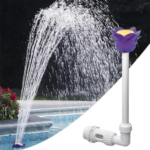 Pool Fountain Flower Shaped Adjustable Spray ABS Summer Fun Water Sprinkler for Garden Wall-Mounted Flower Waterfalls Spray