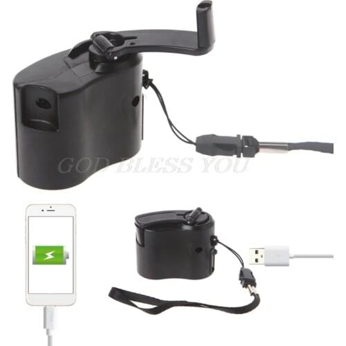 New Manual Charger Emergency Outdoor Portable Hand Power USB Dynamo Crank For Phone Drop Shipping