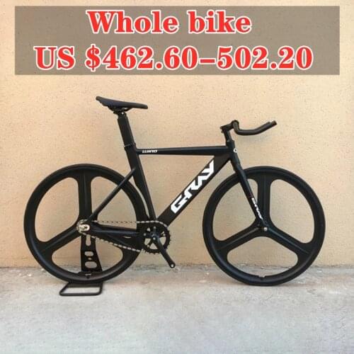GRAY Fixed Gear Bike 700C Muscular Aluminum Frame Single Speed 48cm 52cm 55cm Bike Fixie Bike With 3 Spoke Wheel And V Brake