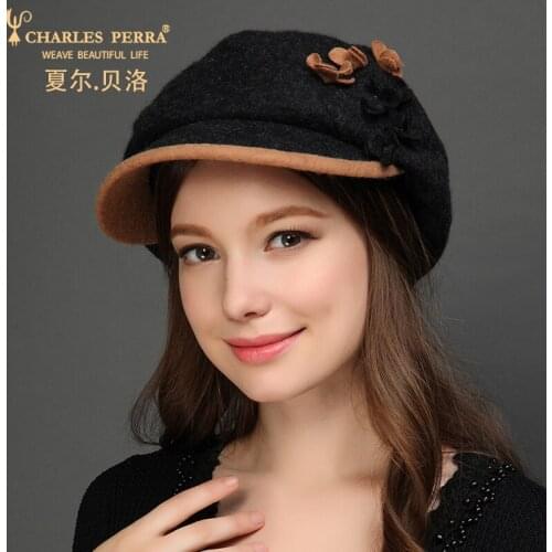 Hats Women Autumn Winter Thermal Wool Hat Thicken Ear Protection Casual Female Berets Fashion Hats Headwear 7220