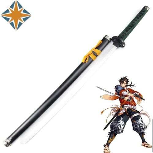 Touken Ranbu Online Game Mutsunokami Yoshiyuki Wooden Sword Cosplay Prop Samurai Fancy Performance Props Halloween Gifts
