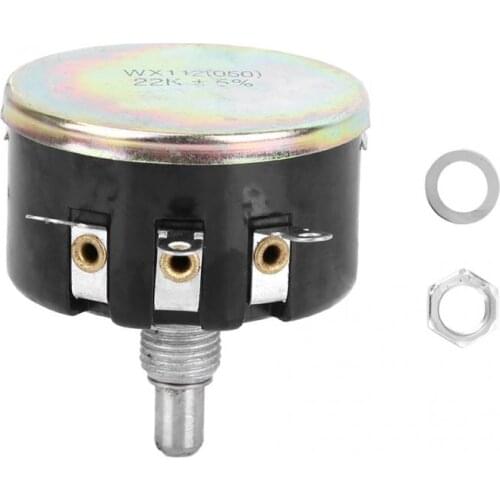 WX112(050) 22K 5W Single Turn Screw Thread Rotation Wire Wound Potentiometer Wirewound Potentiometer