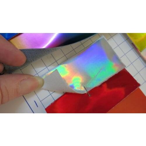 Mirror leather fabric pu leather materials wholesale holographic laser glossy leather