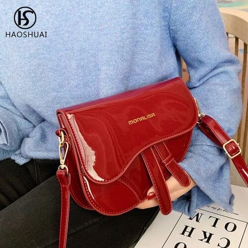 Women Patent Leather Shoulder Bag Crossbody Messenger Bag Small Handbags and Purses