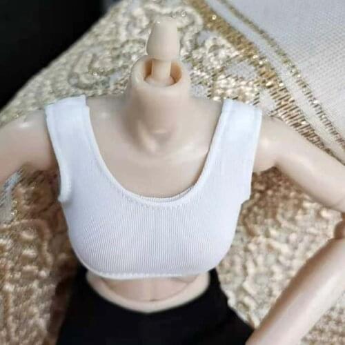 1/6 Scale White Vest Female Soldier Underwear Clothing Model for 12in Female Tbleague Phicen Body Doll Toy