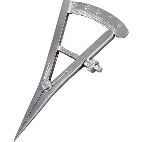 1pcs Adjustable Stainless Steel Caliper 20mm Straight Ophthalmic Eye Instrument Tool Ophthalmic Surgical Caliper