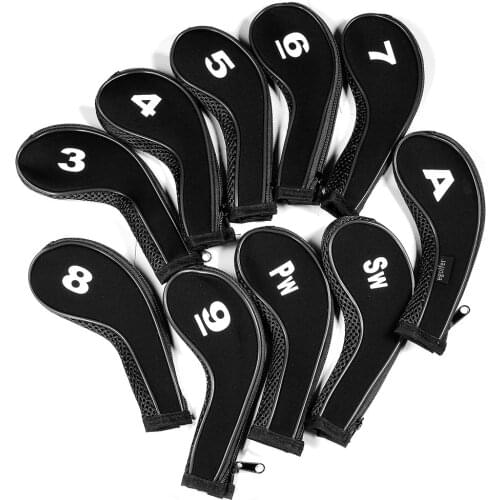 Hot Sale 10pcs Set Golf Iron Headcover