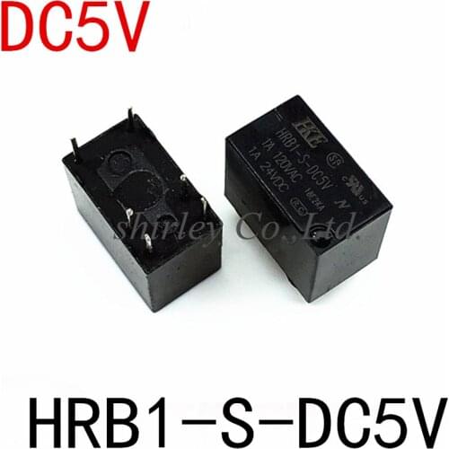 100% NEW Original Relay HKE HRB1-S- DC5V HRB1-S- DC12V HRB1-S-DC24V 5VDC 12V 24V 6pin 1A 120VAC 24VDC