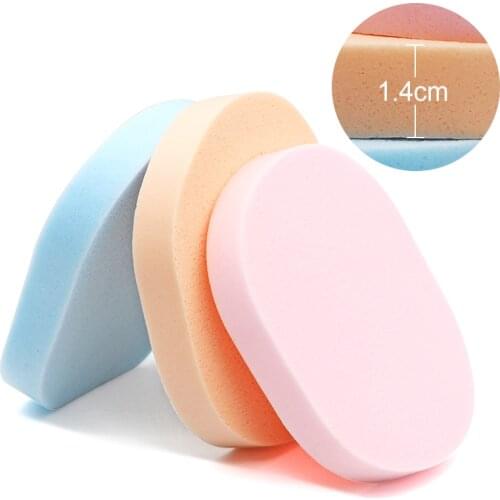 2pcs Sponge Puff Soft Facial Cleansing Face Makeup Wash Pad Cleaning Pro Sponge Puff Exfoliator Cosmetic Brush Tool