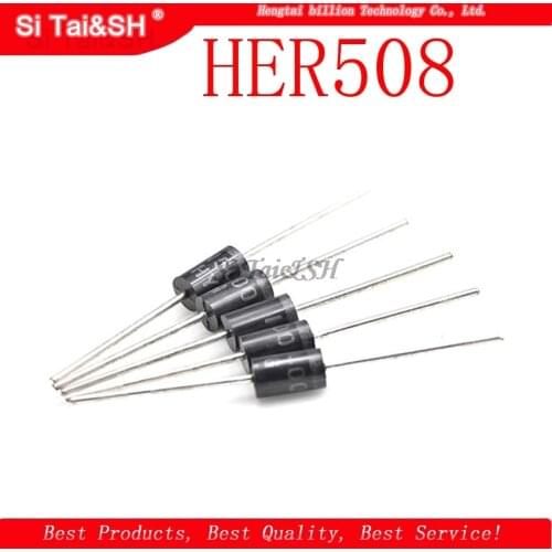 20PCS HER508 High Efficiency Ultrafast Recovery Diode 1000V / 5A