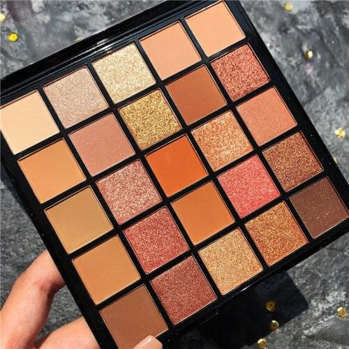 25 Color Shimmer Matte Nude Eyeshadow Palette Glitter Powder Makeup Metallic Eyeshadow Pallete Cosmetic Makeup paleta de sombras