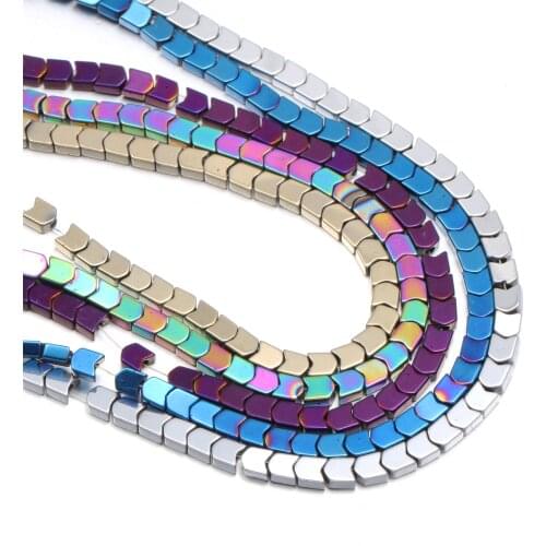 3x3.5x2mm Hematite Loose Spacer Beads Natural Stone Beaded for Making Necklace DIY Bracelet Jewelry Accessories Wholesale