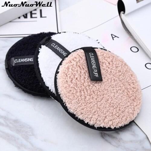 6pcs Facial Cosmetic Cotton Puff Cleanse Fibre Cotton Wash Face Exfoliator Cleansing Puff Facial Care Cosmetic Makeup Tools