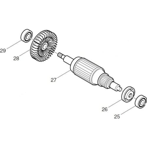 AC220-240V MAKITA 517358-5 Rotor Motor Armature for DP4001 DP4003 Rotor