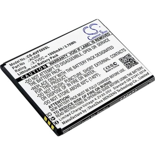 Cameron Sino 1000mah battery for ARCHOS 50F NEON AC50F AC50FNEV batteries