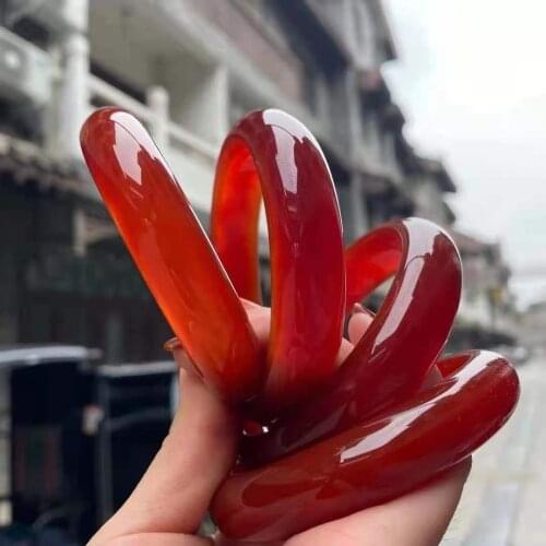 Natural 7A Chalcedony Real jade red bangle bracelets women bangle jade jewelry jadeite jade bangles bracelet for gift women