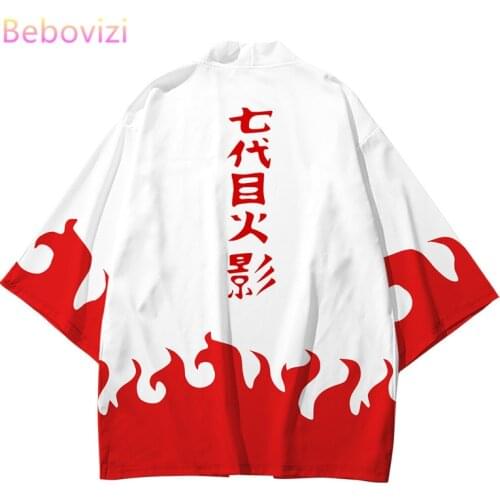 Red Plus Size 5XL 4XL Loose Japanese Anime Cartoons Cardigan Women and Men Harajuku Kimono Cosplay Tops Blouse Yukata Clothing