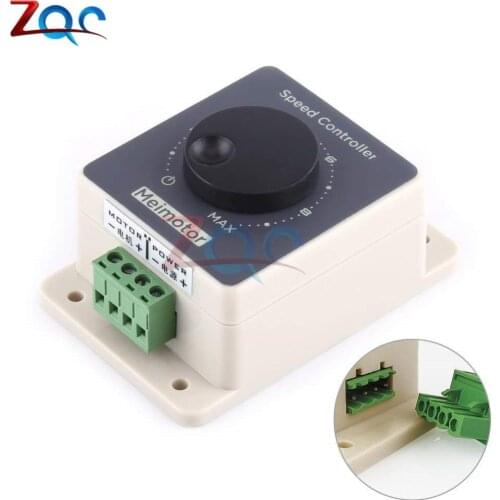 DC 12V 24V 36V 48V DC Motor Speed Controller Regulator 10-60V 20A Pulse Width Modulator PWM Speed Controller Waterproof case