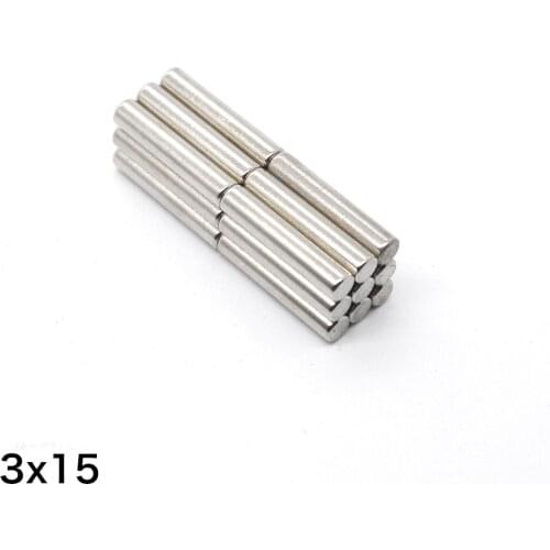 20~500pcs 3x15 mm Powerful Strong Magnetic Magnets 3mmx15mm Permanent Neodymium Magnets 3x15mm Small Round Magnet 3*15 mm