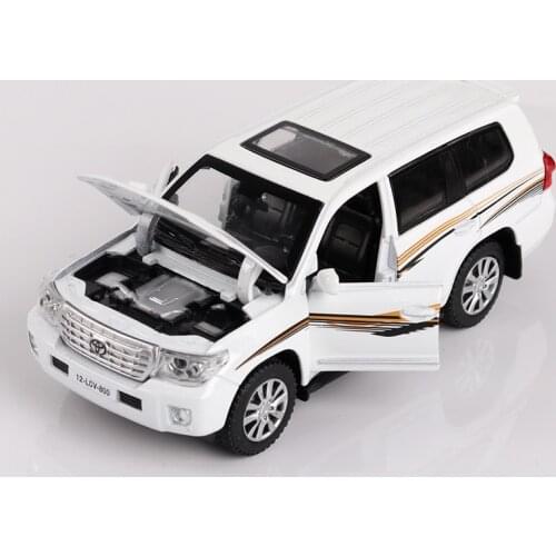 Simulation 1:32 Model for Toyota LAND CRUISER Vehicles Alloy Diecast Car Model Toys with Pull Back Sound Light Children Kids