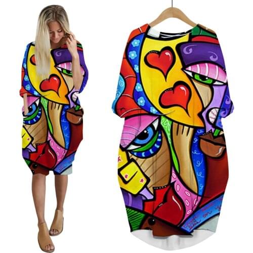 CLOOCL Fashion Polynesian Tiare Flower Dress 3D Printed Long Sleeve Streetwear Harajuku Female Casual Style Women Pocket Dresses