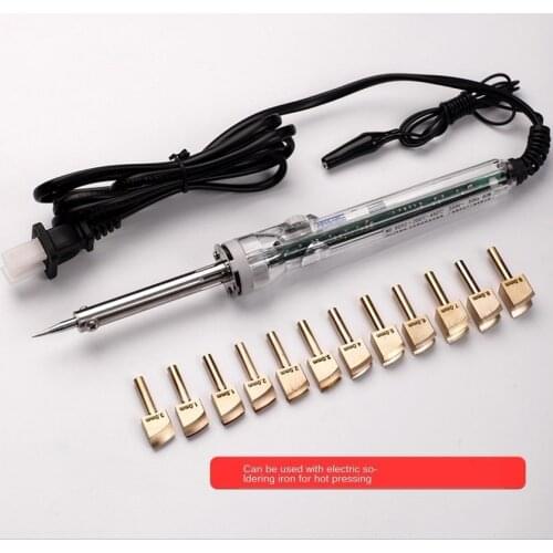 Pure brass electric Soldering Iron Tip Burn The Edge Sealing Machine Line Pyrography Tool DIY Decorate Handmade Tools Kit