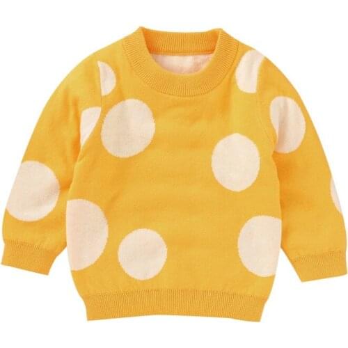 New Newborn Baby Boys Girls Sweater Coats Dot Print Cotton Knit Solid Boys Girls Infant Outwear