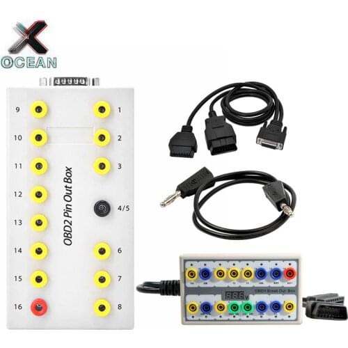 New Arrival Auto car Break out Box OBDII obd Pin out Box Car Protocol Detector car obd2 interface car monitor free ship