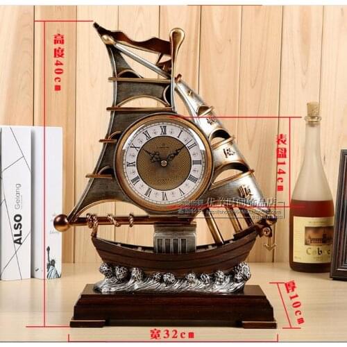 New European Style Retro Pedestal Clock Living Room Bedroom Creative Decoration