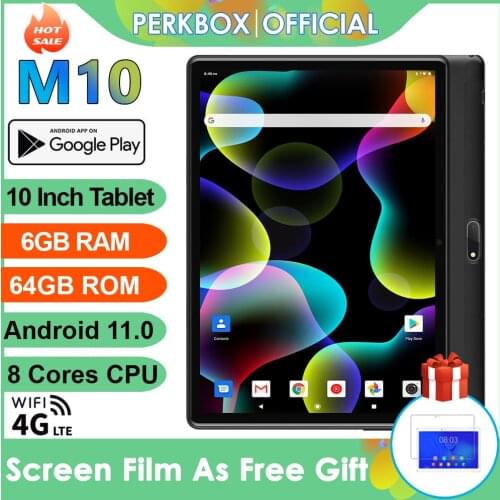 Global Version Tablet Android 10 Pulgadas, Google Play, Octa Core CPU, 4G LTE Dual SIM, 6GB RAM 64GB ROM, планшет 10 дюймов, GPS