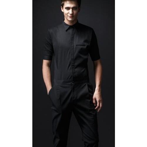 S~5XL! 2016 New mens clothing fashion new Pinli summer slim solid color jumpsuit plus size Singer costumes