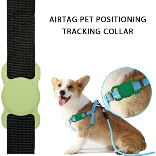 Dog Cat Silicone Protective Case for Apple Airtag GPS Finder Dog Cat Collar Loop Compatible with Apple Airtags Pet Accessories