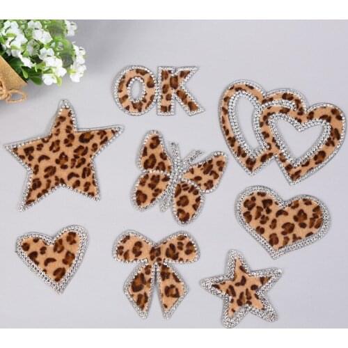 3Pcs Star Butterfly Iron on Patch Applique For Clothes Bag Shoes Stickers Sequin Patch Diy Patch Cute Beaded Hotfix Patches
